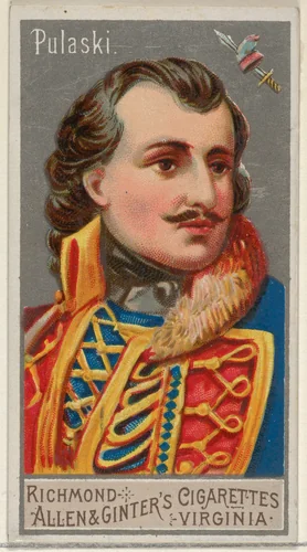 Casimir Pulaski, from the Great Generals series (N15) for Allen & Ginter Cigarettes Brands by Allen & Ginter, print, 1888