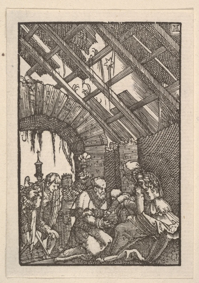 Adoration of the Magi, from "The Fall and Salvation of Mankind Through the Life and Passion of Christ" by Albrecht Altdorfer, print, 1500-1538