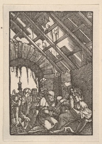 Adoration of the Magi, from "The Fall and Salvation of Mankind Through the Life and Passion of Christ" by Albrecht Altdorfer, print, 1500-1538