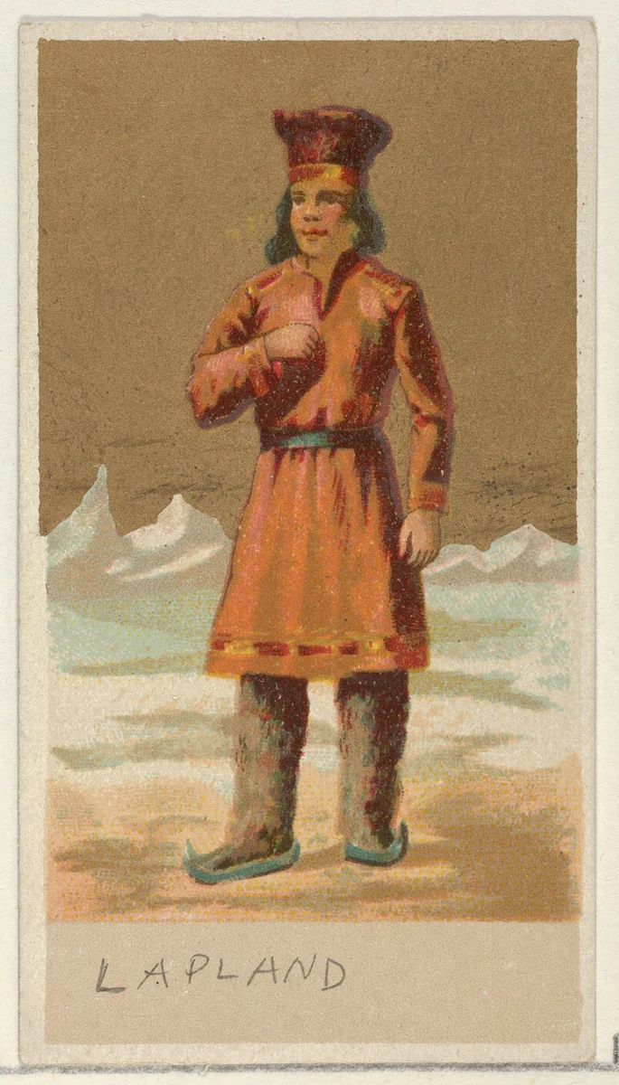 Lapland, from the Natives in Costume series (N16), Teofani Issue, for Allen & Ginter Cigarettes Brands by Allen & Ginter, print, 1886-1900