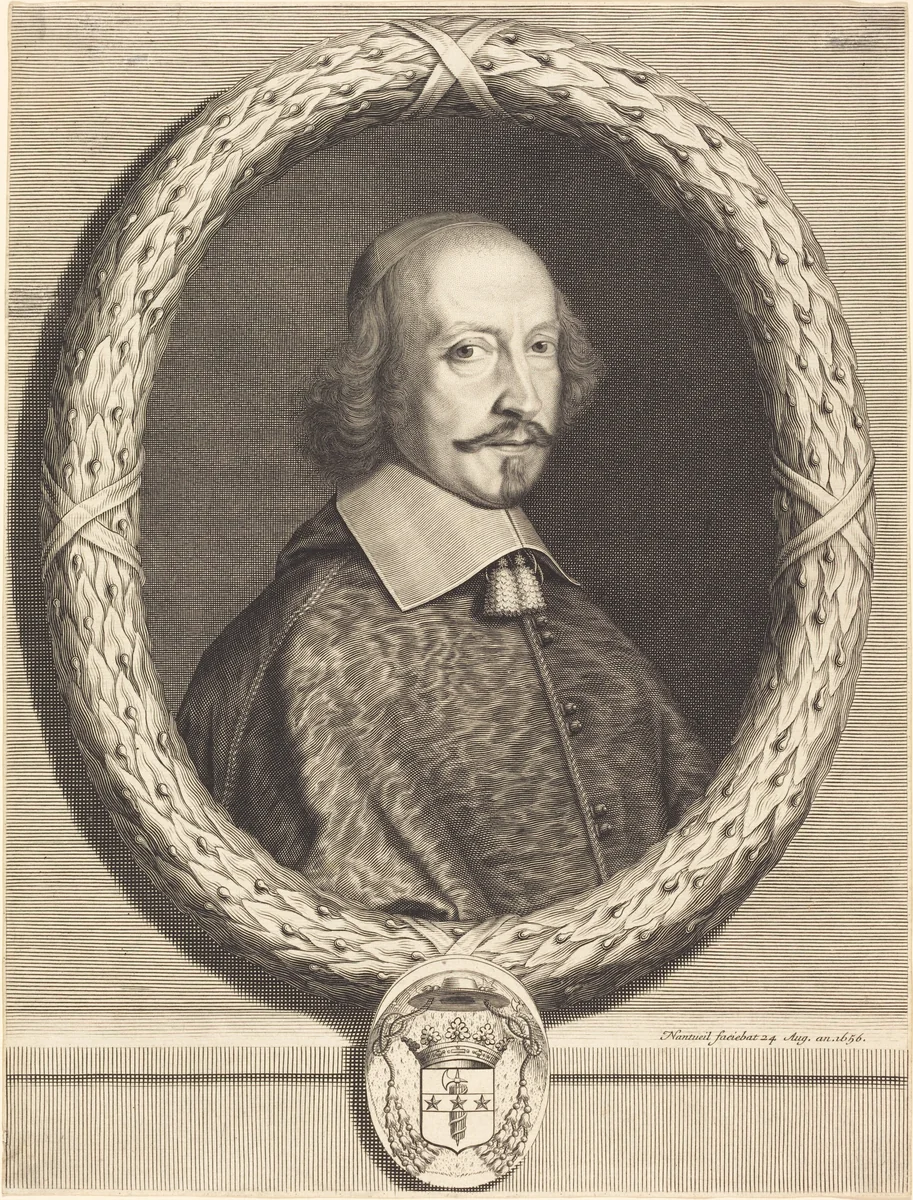 Cardinal Jules Mazarin by Robert Nanteuil, print, 1656