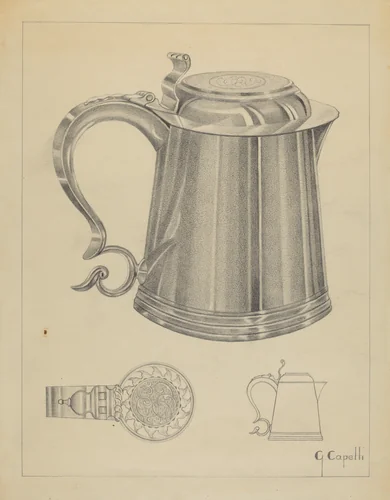 Silver Tankard by Giacinto Capelli, index of american design, 1936