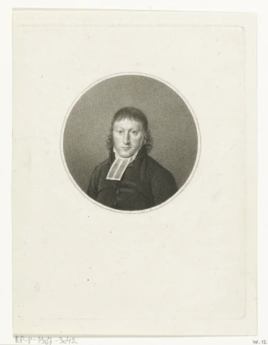 Portret van Bernardus Verwey by Jan Willem Caspari, print, 1789-1822