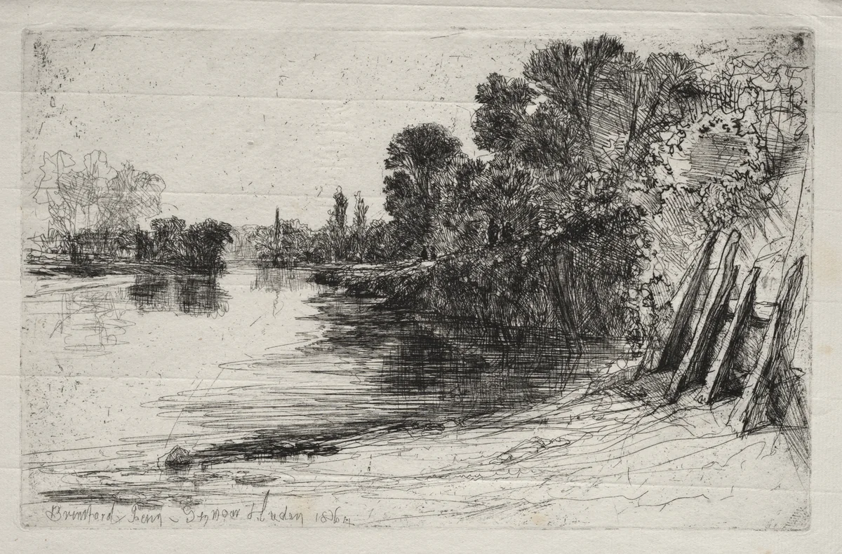 Brentford Ferry by Francis Seymour-Haden, print, 1864