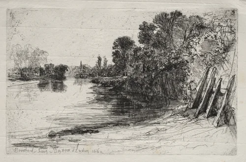 Brentford Ferry by Francis Seymour-Haden, print, 1864