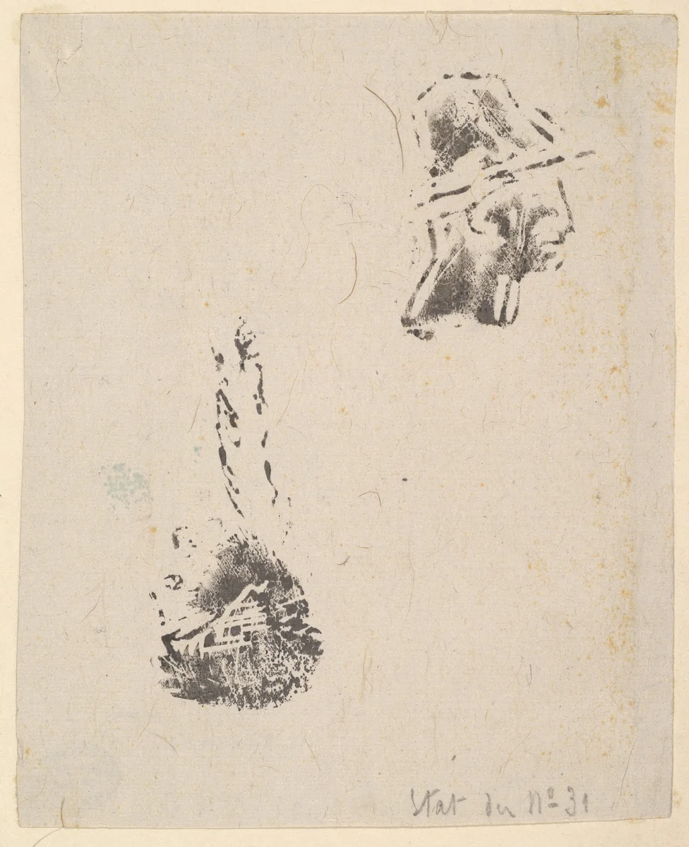 Proof from a block of sketches by Jean-François Millet, print, 1834-1875