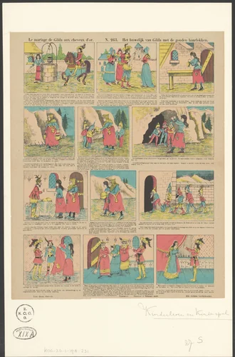 Gilda met de gouden haarlokken by anonymous, print, 1833-1911