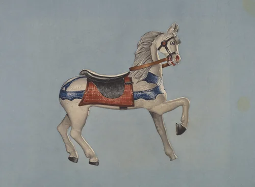 Carousel Horse by Henry Tomaszewski, index of american design, 1939