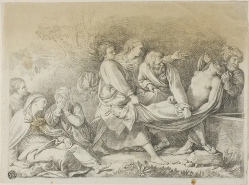 Entombment by Michael Kock, drawing, 1792