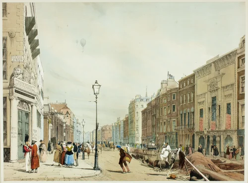 Piccadilly, Looking Towards the City, plate seventeen from Original Views of London as It Is by Thomas Shotter Boys, print, 1842