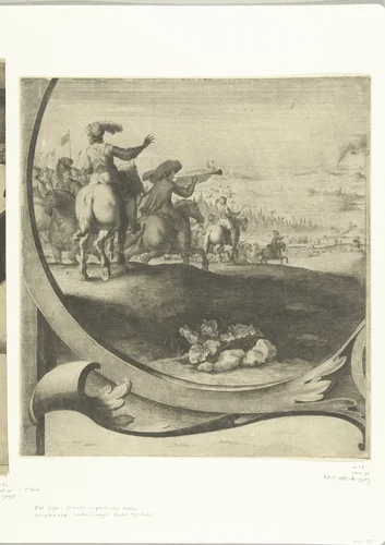 Beleg van Breda (blad met ruiters), 1637 by Jan Gerritsz. van Bronckhorst, print, 1637