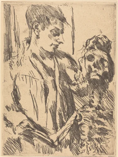 Death and the Young Man (Tod und Jüngling) from Dance of Death (Totentanz) by Lovis Corinth, portfolio, 1921