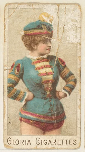 From the series "Sports Girls" (C190), issued by the American Cigarette Company, Ltd., Montreal, to promote Gloria Cigarettes by American Cigarette Company, Ltd., print, 1885-1895