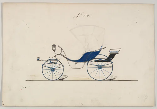 Phaeton #1101 by Brewster & Co., drawing, 1865-1875