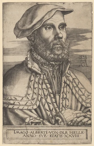 Albert van der Helle by Heinrich Aldegrever, print, 1538