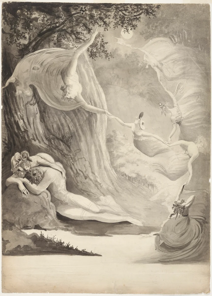 The Shepherd's Dream by Georgina North, drawing, 1815-1825