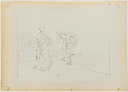 Hester and the Physician, from Nathaniel Hawthorne's "The Scarlet Letter" by Felix Darley, drawing, 1874-1884