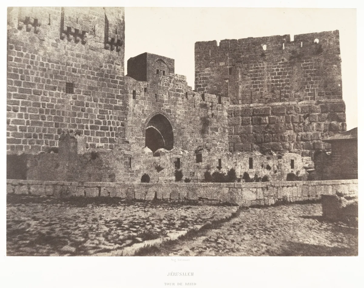 Jérusalem, Tour de David by Auguste Salzmann, photograph, 1854-1859