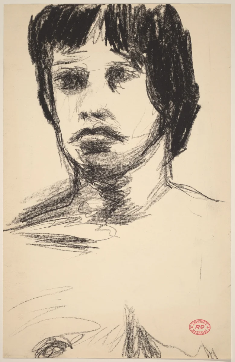 Untitled [head] by Richard Diebenkorn, drawing, 1955-1967