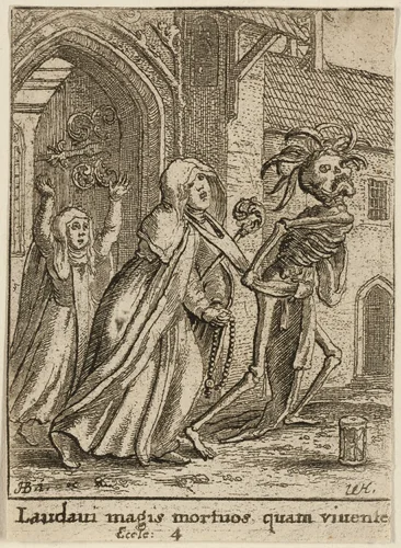 The Abbess and Death by Wenceslaus Hollar
Hans Holbein the younger, print, 1651