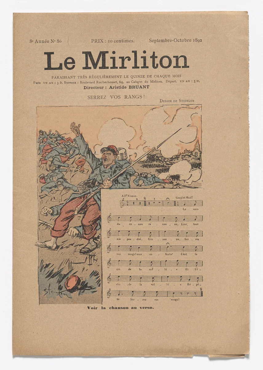 Le Mirliton, no. 86 by Théophile-Alexandre Steinlen, periodical, 1892