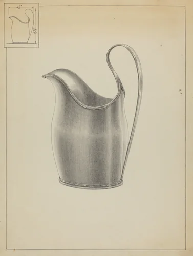 Silver Creamer by Simon Weiss, index of american design, 1936