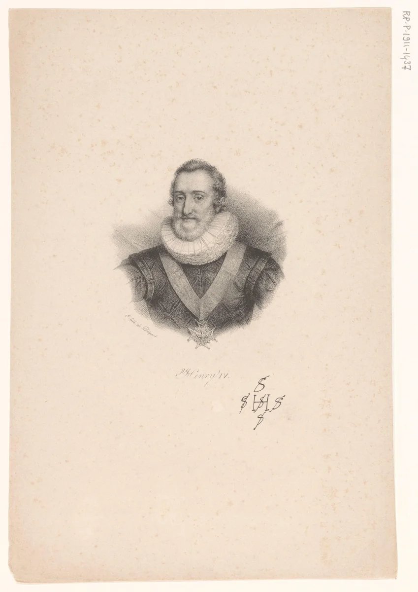 Portret van Hendrik IV van Frankrijk by anonymous, print, 1818-1842