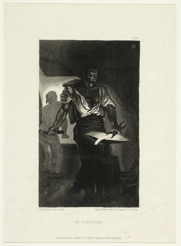 The Blacksmith by Eugène Delacroix, print, 1833