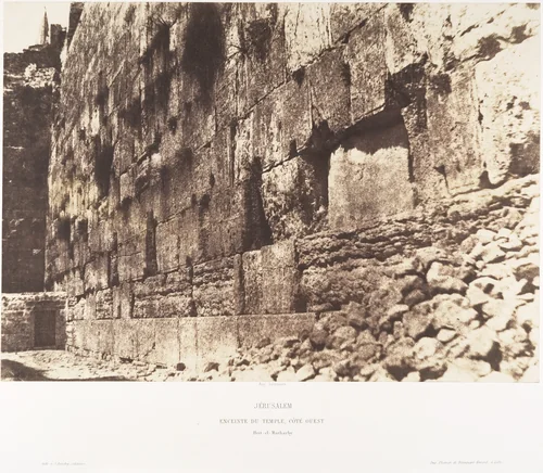 Jérusalem, Enceinte du Temple, Côté Ouest, Heit-el-Morharby by Auguste Salzmann, photograph, 1854-1859