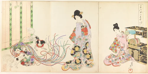 Chiyoda Castle (Album of Women) by Yōshū Chikanobu (楊洲周延), print, 1895