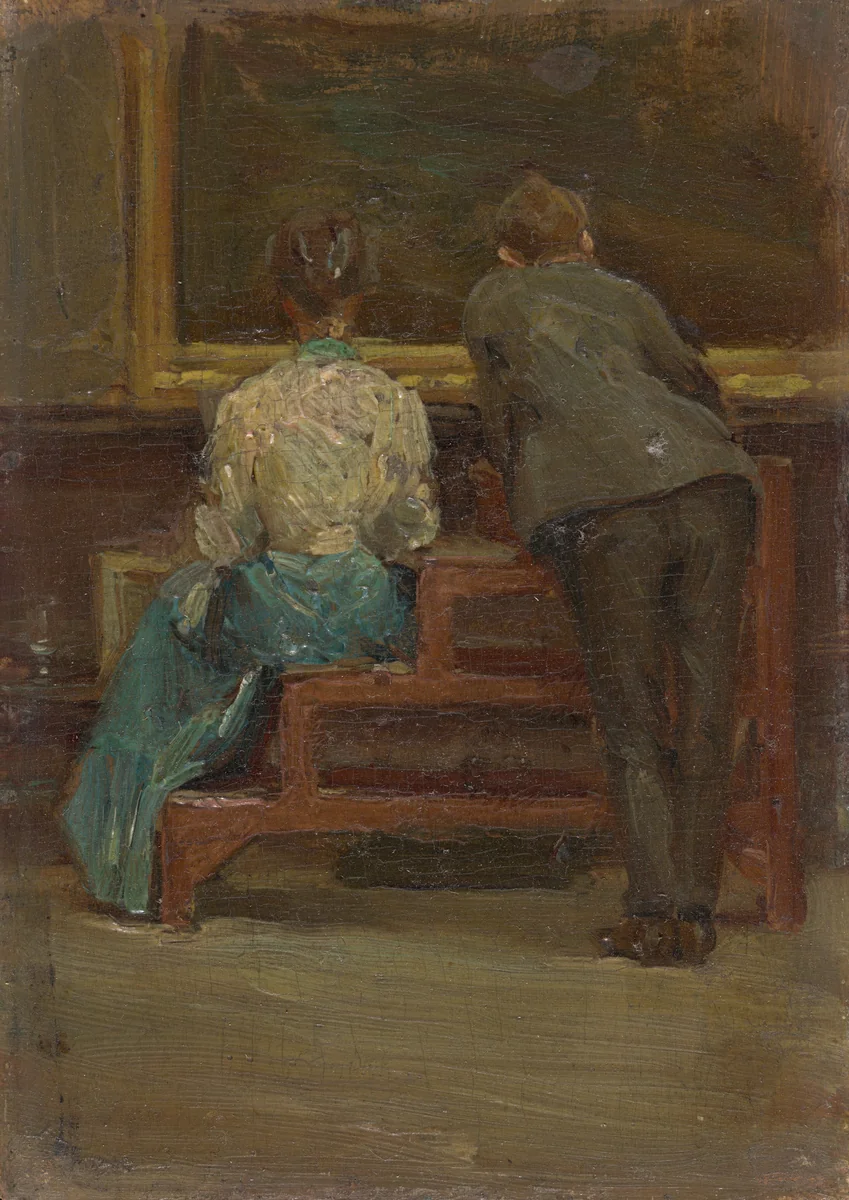 Charles Sheeler and Nina Allender by Morton Livingston Schamberg, painting, 1906