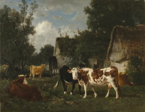 The Mill by Émile van Marcke, painting, 1873