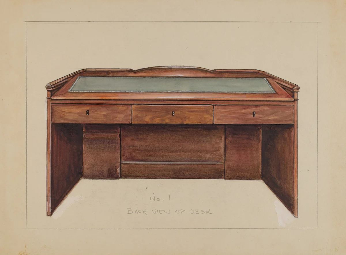 Desk by Lawrence Phillips, index of american design, 1935-1942