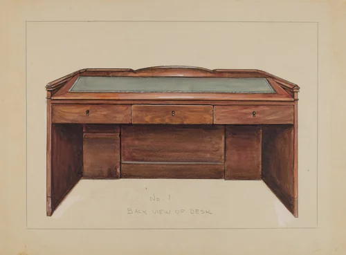 Desk by Lawrence Phillips, index of american design, 1935-1942