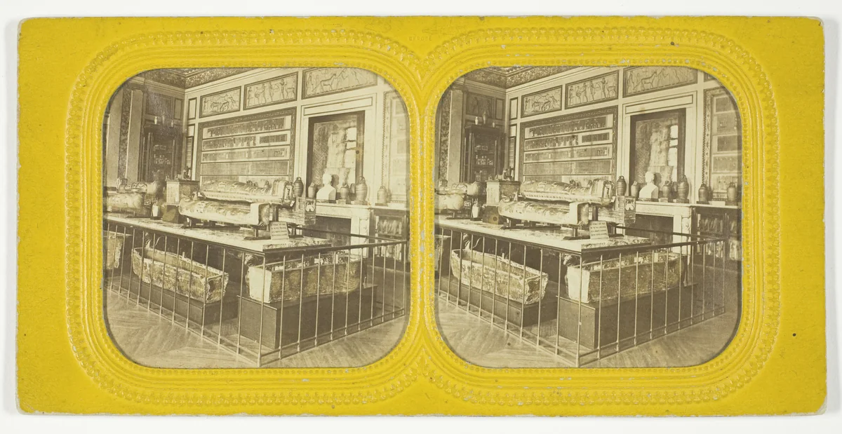 Salle des Sarcophages Egyptiens, Louvre by Artist Unknown, photograph, 1875-1899
