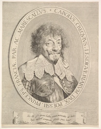 Charles I de Créquy, duc de Lesdiguières by Claude Mellan, print, 1633