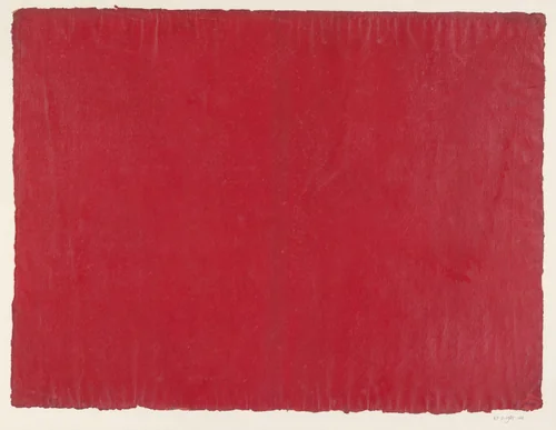 Blad effen gestreken in rood by anonymous, other, 1800-1900