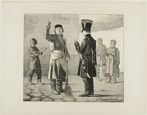 Scenes from Russian Folk Life by Ignatii Shchedrovskii, print, 1835-1870