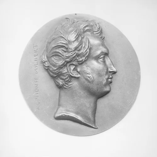 Alphonse Milbert, Advocate by Pierre-Jean David d'Angers, metalwork, 1838