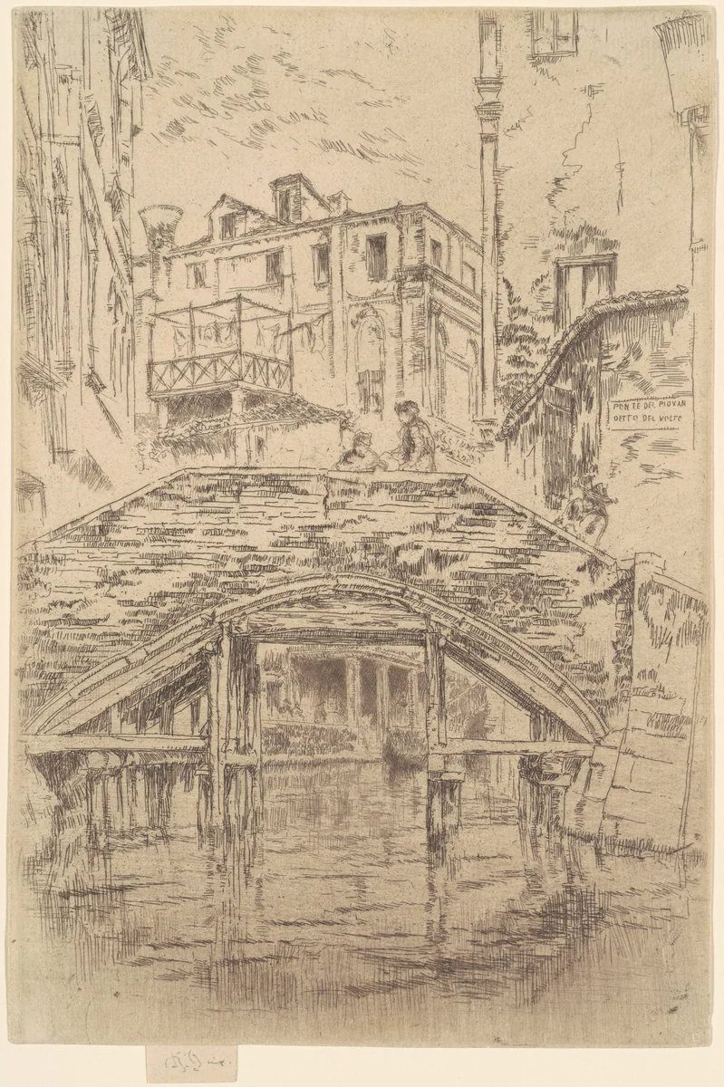 Ponte del Piovan by James McNeill Whistler, print, 1879-1880