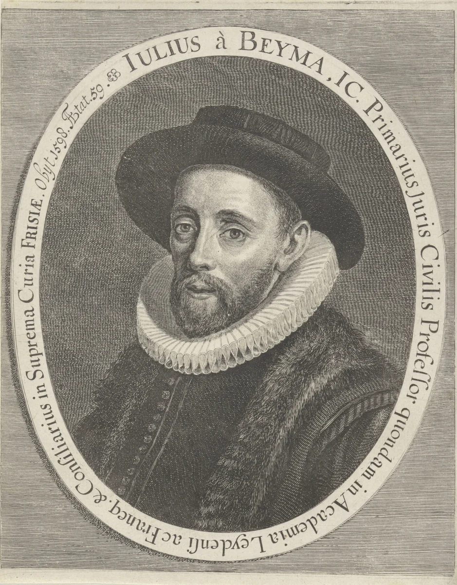 Portret van Julius van Beyma by Jonas Suyderhoef, print, 1623-1686
