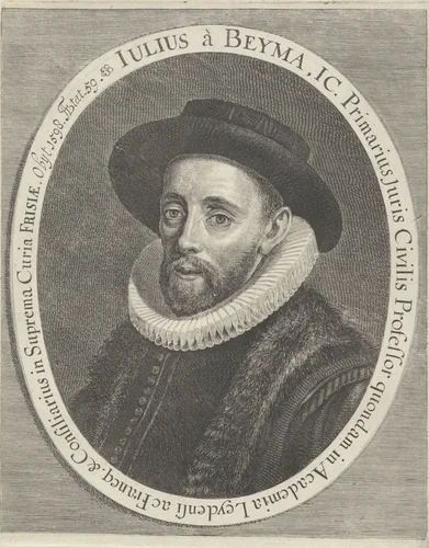 Portret van Julius van Beyma by Jonas Suyderhoef, print, 1623-1686