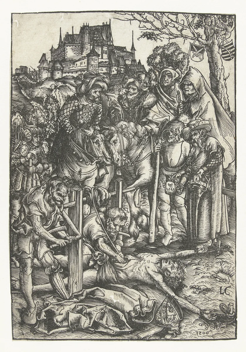 Martelaarschap van Heilige Erasmus by Unknown, print, 1506