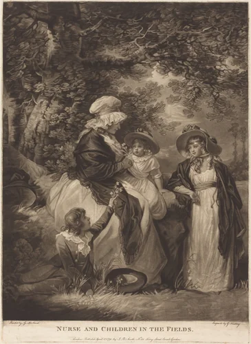Nurse and Children in the Fields by George Keating
John Raphael Smith
George Morland, print, 1791