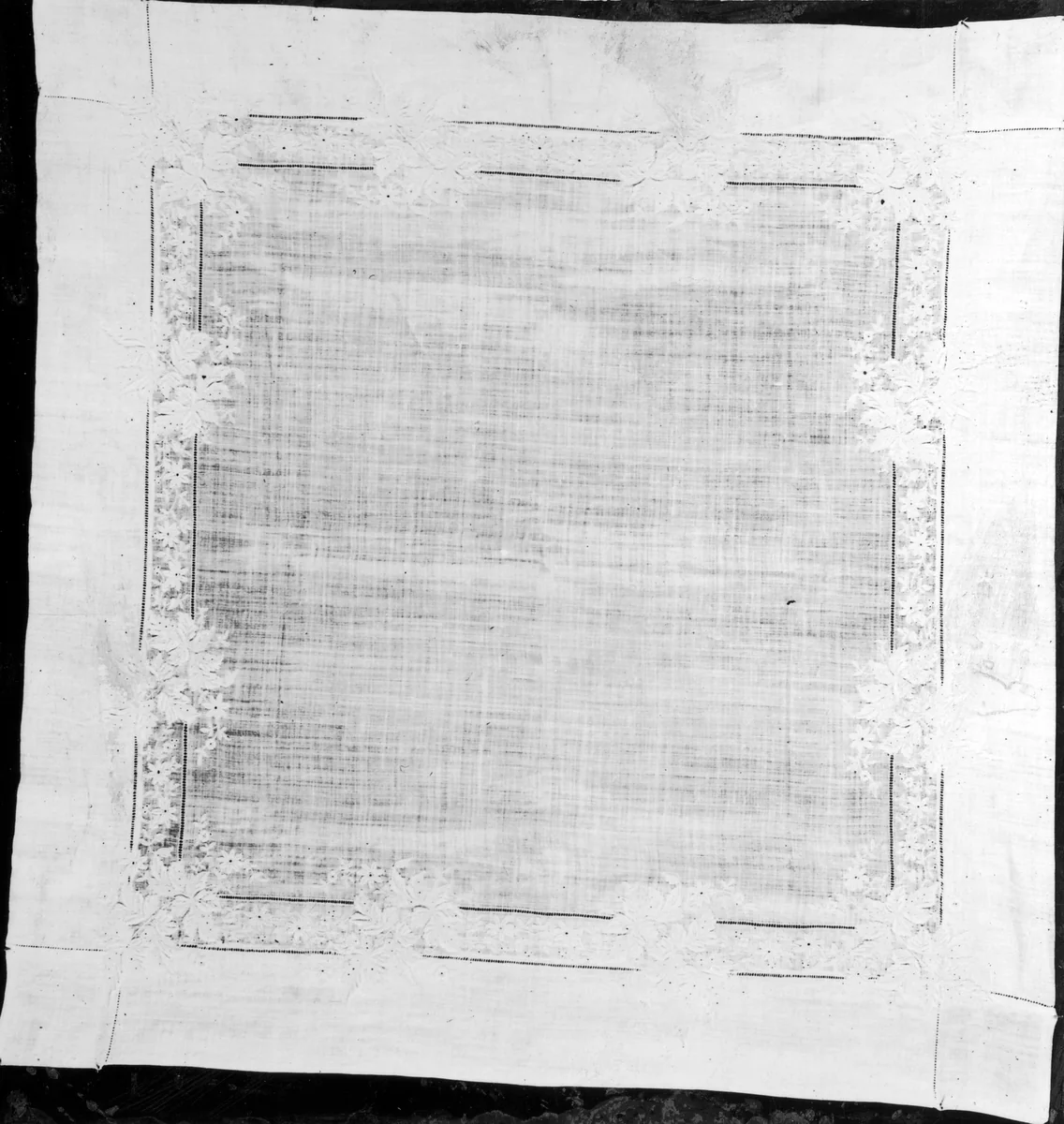 Handkerchief by French, textile, 1825-1875