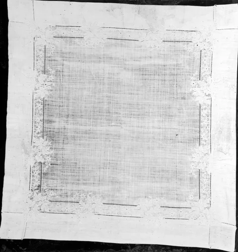 Handkerchief by French, textile, 1825-1875