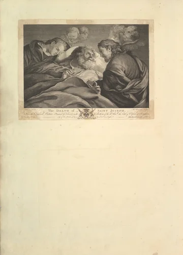 The Death of St. Joseph by Alonso Cano, print, 1766
