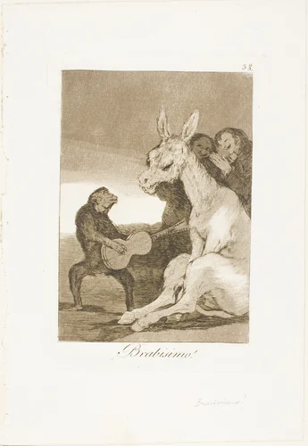 Bravo!, plate 38 from Los Caprichos by Francisco José de Goya, print, 1797-1799