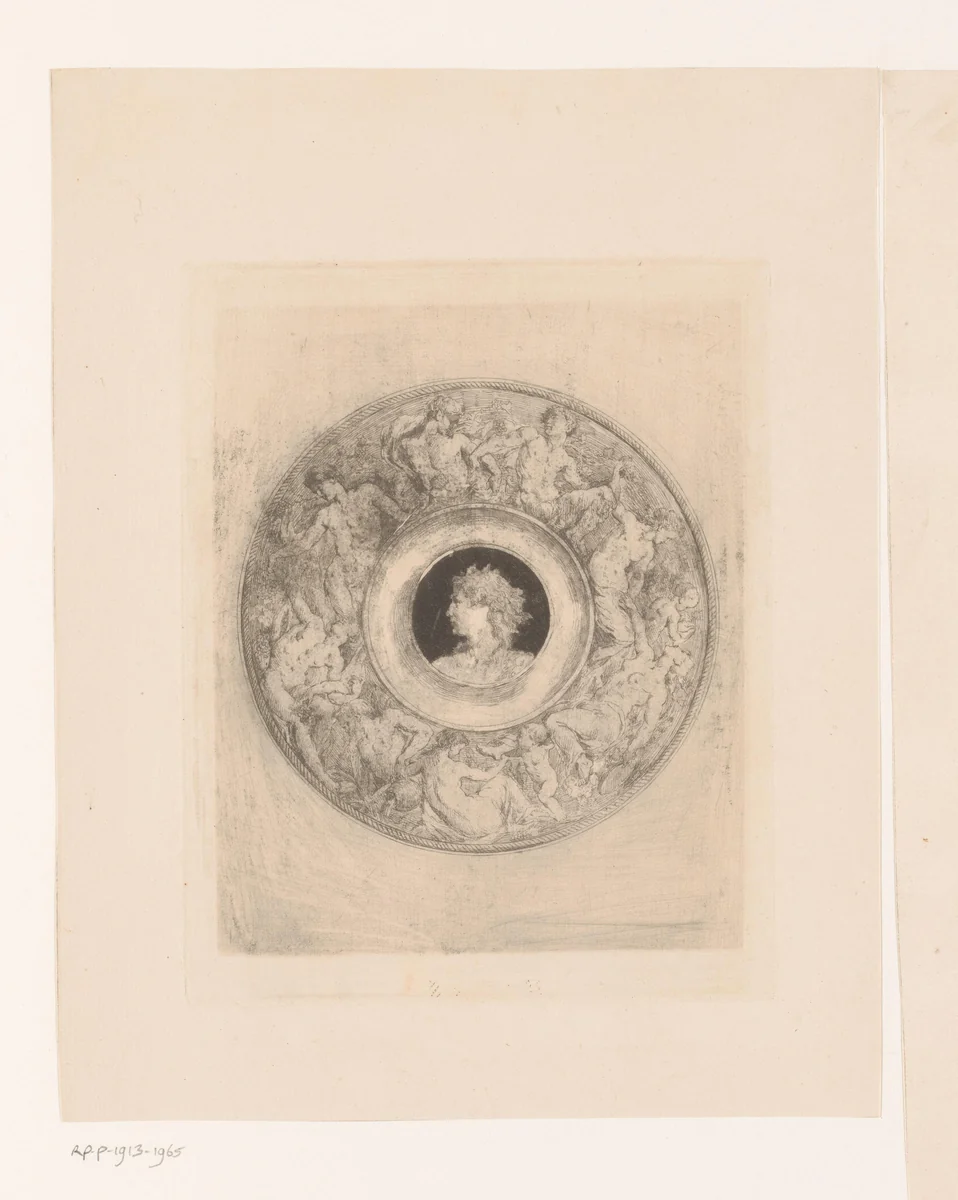 Ontwerp voor een schotel by Adolphe Léonard De Mol, print, 1878-1879