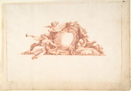 Preparatory Study for Plate 34 in "Maisons de plaisance" Vol. II by Jacques François Blondel, drawing, 1715-1774
